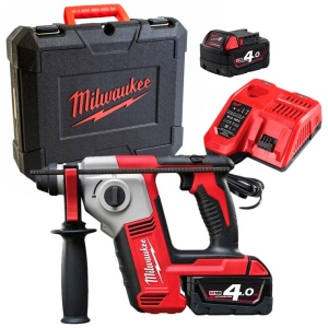 Ciocan rotopercutor SDS-Plus Milwaukee M18 BH-402C, 1.2 jouli, livrat cu acumulatori, valiza, 2 functii