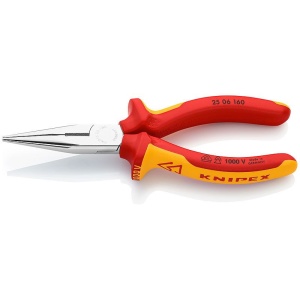 Clește cu cioc semirotund și suprafață tăietoare, izolat la 1000V, 160 mm - Img 1