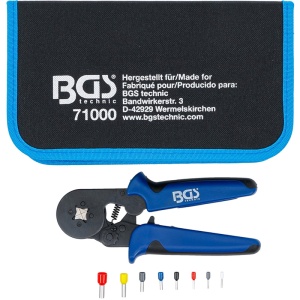 Clește de sertizat ferule BGS 71000, pentru papuci tubulari 0.25 - 10 mm², cu set 1200 ferule 0.5 - 10 mm² - Img 5