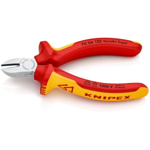 Cleste sfic, cromat, izolata la 1000 V, KNIPEX, 125 mm - Img 2
