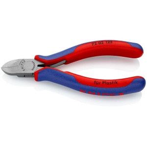 Cleste sfic pentru taiat plastic, manere multicomponet, KNIPEX, 125 mm