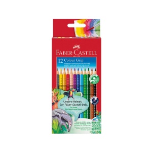 Creioane colorate triunghiulare grip 2001 Faber-Castell 12 culori/set