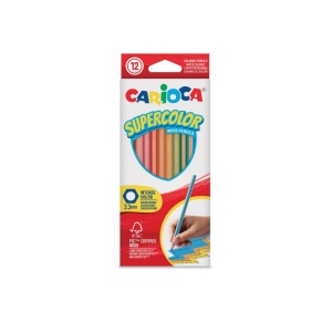 Creioane hexagonale Supercolor Carioca 12/set