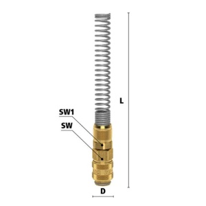 Cupla rapida mini mama Ludecke ESM_6_TQF, DN 5, piulita + arc, furtun 6x8 mm - Img 2