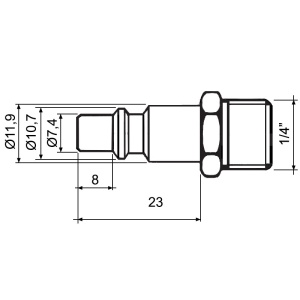 Cupla rapida tata cu filet exterior 1/8" - Img 2