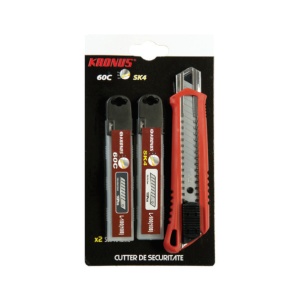 Cutter KRONUS 160 mm cu set 10 lame schimb pentru cutter C60 si set 10 lame schimb pentru cutter SK4, L 160, B 18