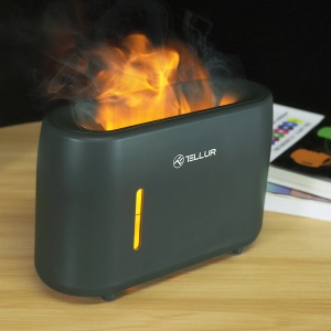 Difuzor aromaterapie Flame Tellur, 240ml, 12 ore, telecomandă, gri - Img 5