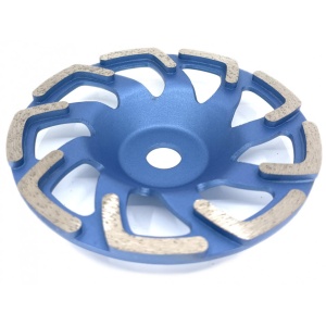 Disc cupa diamantata forma L pentru slefuire Beton/Abrazive 180X22,2mm Standard Profesional - BlueLine - DXDY.BLLC.180 - Img 2