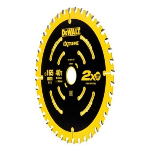 Disc Dewalt DT10640 pentru fierastrau circular, D 165x20x1.65 mm, 40 dinti, pentru taiere fina in lemn, seria Extreme - Img 2