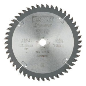Disc Dewalt DT4092 pentru fierastrau circular, D 184x16x2.6 mm, 48 dinti, pentru taiere aluminiu, seria Extreme - Img 1