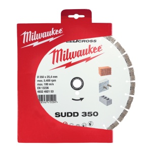 Disc diamantat Speedcross Milwaukee SUDD 350 mm, performanțe excepționale în materiale dure, cum ar fi betonul, pavajele și produsele din zidărie, taiere rapida - Img 2