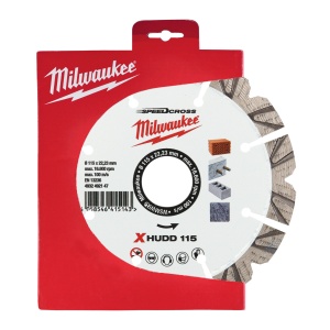 Disc diamantat Speedcross Milwaukee XHUDD 115mm, pentru toate tipurile de materiale de construcție dure, segment 12 mm - Img 2