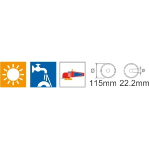 Disc Montolit PE115GG-mediu pentru taiere/polizare gresie/granit/piatra/ciment Ø 115 mm M22.2 - Img 2