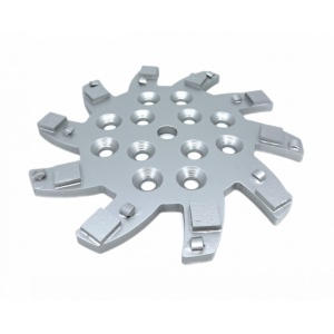 Disc stea cu segmenti diamantati pt. slefuire pardoseli - segment 10 buc DPC - 250 mm - prindere 19mm - DXDY.8501.250.75.010-R - Img 2