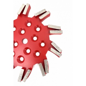 Disc stea cu segmenti diamantati pt. slefuire pardoseli - segment fin - Rosu - 250 mm - prindere 19mm - DXDY.8501.250.11.63 - Img 3