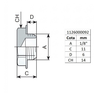 Dop cu filet 1/8" tip 295/1 - Img 2