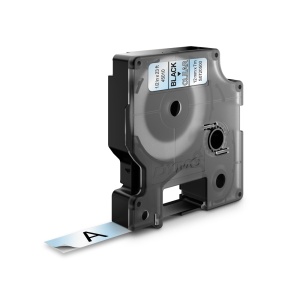 Etichete standard 12mm x 7m negru transparent DYMO LabelManager D1 S0720500 45010 - Img 1