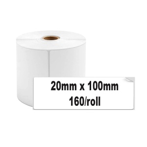 Etichete termice biblioraft 20 x 100 mm plastic alb pentru imprimanta AIMO Phomemo M110 M200 M220 160 etichete - Img 2
