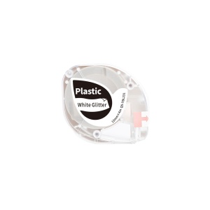 Etichete universale 12mm x 4m plastic alb cu sclipici Q5-TBL231 91221 S0721560 Compatibile Dymo Letratag