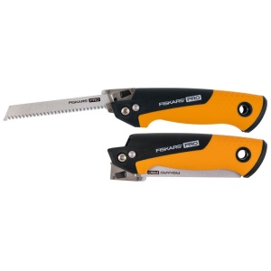 Fierastrau pliabil, Fiskars, Compact, 2 lame