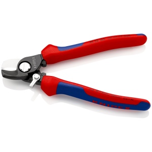 Foarfeca de taiat cablu, cu arc, manere multicomponet, KNIPEX, 165 mm - Img 2