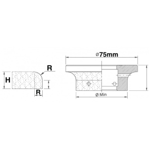 Freza Diamantata Semi-Baston Raza 7mm pt. Marmura, Granit si Gresie - DXDY.FGM.D75R7H10 - Img 2