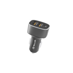 Încărcător auto Tellur FCC9, 56W, 9A (2xQC3.0 + PD20W), negru - Img 2