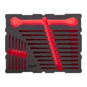 Insertie spuma goala Milwaukee pentru PACKOUT™ 19 piese chei combinate