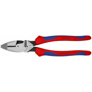 KNIPEX 09 02 240 Patenti Combi cu parghie mare "Lineman's Pliers" model american cu manşoane multicomponent vopsit negru 240 mm - Img 2