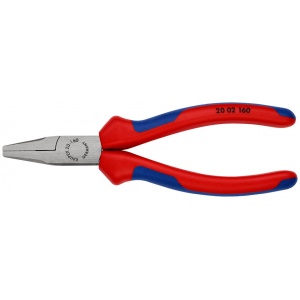 KNIPEX 20 02 160 Clește plat cu manşoane multicomponent vopsit negru 160 mm - Img 3