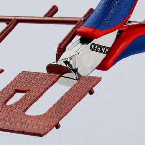 KNIPEX 64 12 115 Tăietor frontal pentru instalații electronice cu manşoane multicomponent 115 mm - Img 4