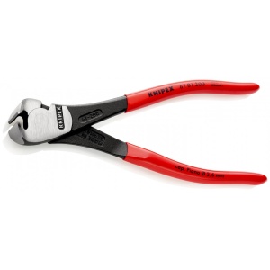 KNIPEX 67 01 200 Tăietor frontal de forță acoperite cu plastic vopsit negru 200 mm - Img 2