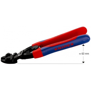 KNIPEX 72 62 200 Dispozitiv de tăiere de înaltă precizie, de forță pentru metale moi și cauciuc cu manşoane suple, multicomponent vopsit negru 200 mm - Img 5