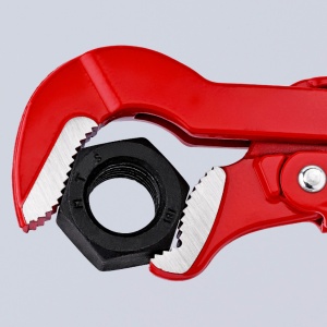 KNIPEX 83 30 005 Clește pentru țevi cu fălci încovoiate vopsit electrostatic în roșu 245 mm - Img 4