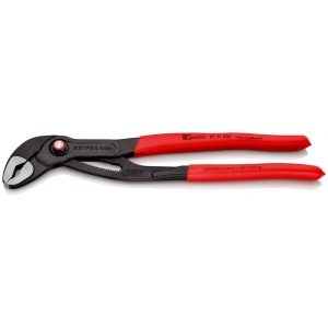 KNIPEX 87 21 300 Cobra® QuickSet Clește high tech pentru pompe de apă acoperit cu material plastic aderent bonderizat în culoarea gri 300 mm