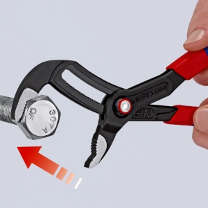 KNIPEX 87 21 300 Cobra® QuickSet Clește high tech pentru pompe de apă acoperit cu material plastic aderent bonderizat în culoarea gri 300 mm - Img 5