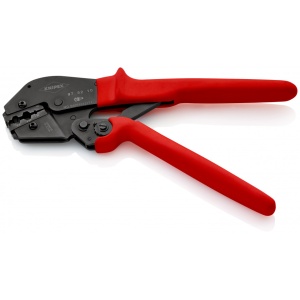 KNIPEX 97 52 10 Clește de sertizat și pentru operarea cu două mâini cu manșoane din plastic aderente brunat 250 mm - Img 3