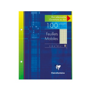Mapă cu foi liniatură franceză, culoare vernil, A5+ (17 x 22 cm) 50 coli, 90 g, Clairefontaine