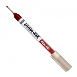 Marker cu cerneală permanentă, cu micro-vârf prelungit, DURA-INK 5, rosu