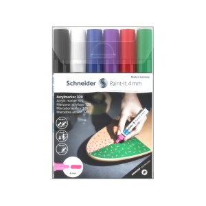 Marker cu vopsea acrilică Paint-It 320 4 mm Schneider 6 buc/set1