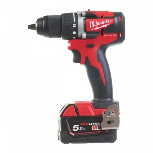 Mașină de găurit, compactă, cu motor fără perii M18™ M18 CBLDD-502C ( KIT: 2 x M18 B5 Acumulator, M12-18 C Încarcător, Kitbox) - Img 2