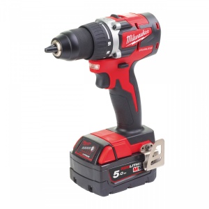 Mașină de găurit, compactă, cu motor fără perii M18™ M18 CBLDD-502C ( KIT: 2 x M18 B5 Acumulator, M12-18 C Încarcător, Kitbox) - Img 3
