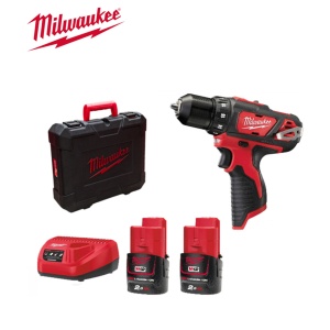 Masina de gaurit si insurubat cu acumulator Milwaukee M12 BDD-202C, cuplu 30 Nm, livrata cu acumulatori, valiza