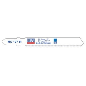 MG 107 BI Panza Bi-Metal pentru fierastrau vertical, prindere T, pentru metal / 5 bucati, DIM 76.5 x 7.8 x 1.0 mm