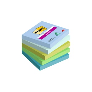 Notes adeziv Super Sticky 76 x 76 mm 90 file x 5 culori asortate Post-It 3M - Img 1