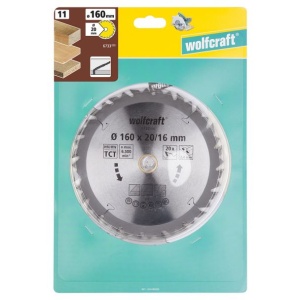 Panza pentru fierastrau circular Wolfcraft 6733000, diametru 160 mm, diametru interior disc 20 mm, latime taiere 2.4 mm, 20 dinti, seria maro. - Img 2