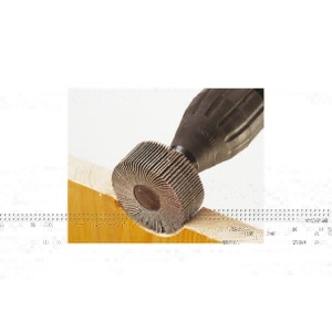 Perie lamelara Wolfcraft 2034000, granulatie 80, ax prindere 6 mm, D 80x40 mm - Img 2