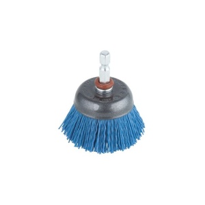Perie Wolfcraft 2728000, tip oala, nylon albastru, D 50 mm, tija hexagonala 1/4" - Img 3