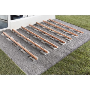 Placa cauciuc pentru constructii terasa lemn Wolfcraft 6987000, 90 x 90 x 10 mm, set 20 bucati - Img 3