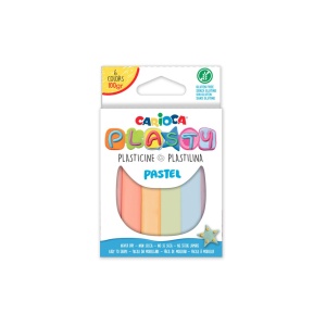 Plastilină Carioca Plasty Pastel 100 g 6 buc asortat - Img 1